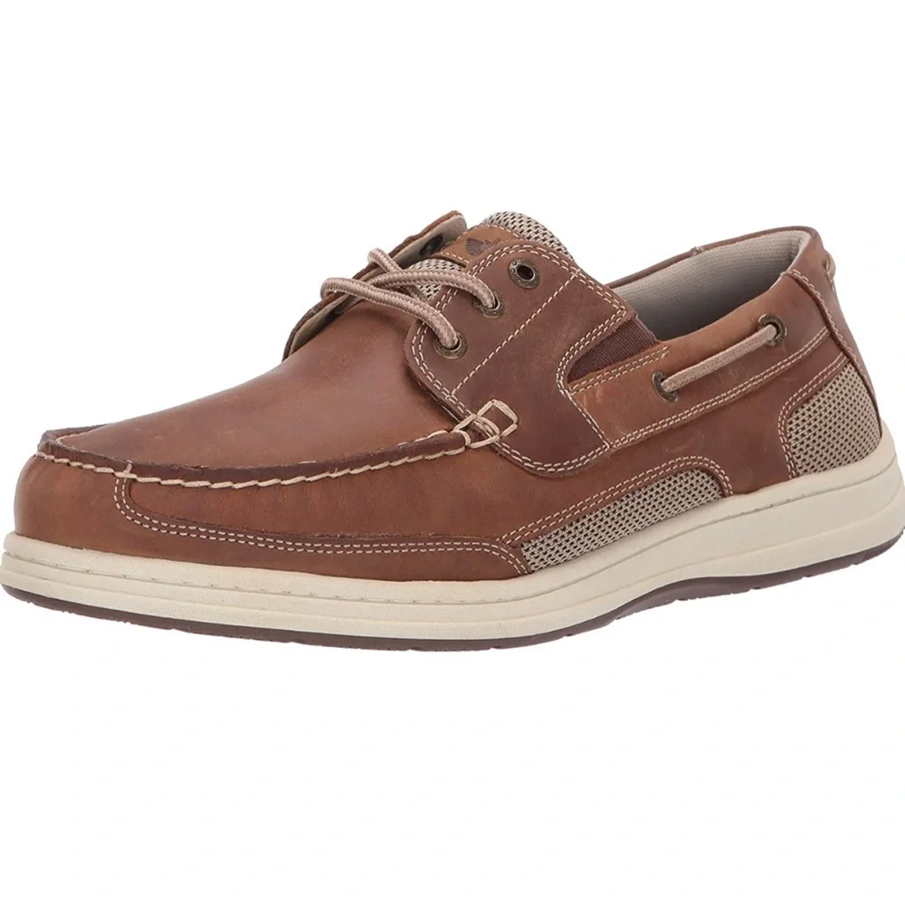 Dockers Mens Beacon Genuine Leather Casual Classic Boat Shoe with NeverWet
